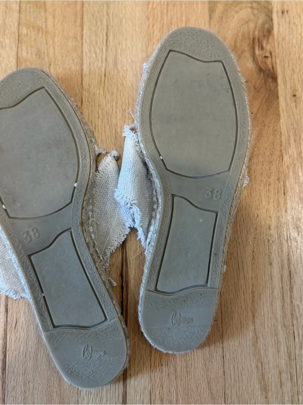Castaner Palmera Linen Crisscross Slide Espadrilles Size 38